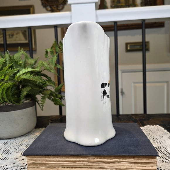 Red River Pottery Cow Pitcher | Vintage Canadian Farmhouse Kitsch Milk Jug - Picture 6 of 9